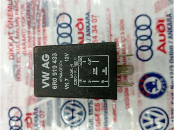 6R0919433 | Röle | Audi A1 - Seat Ibiza - Skoda Fabia, Roomster VAG