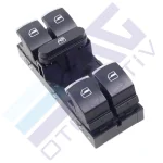 5K4959857AXSH | Ön Sol Cam Açma Düğmesi | VW Amarok, CC, Jetta, Passat, Tiguan - 4